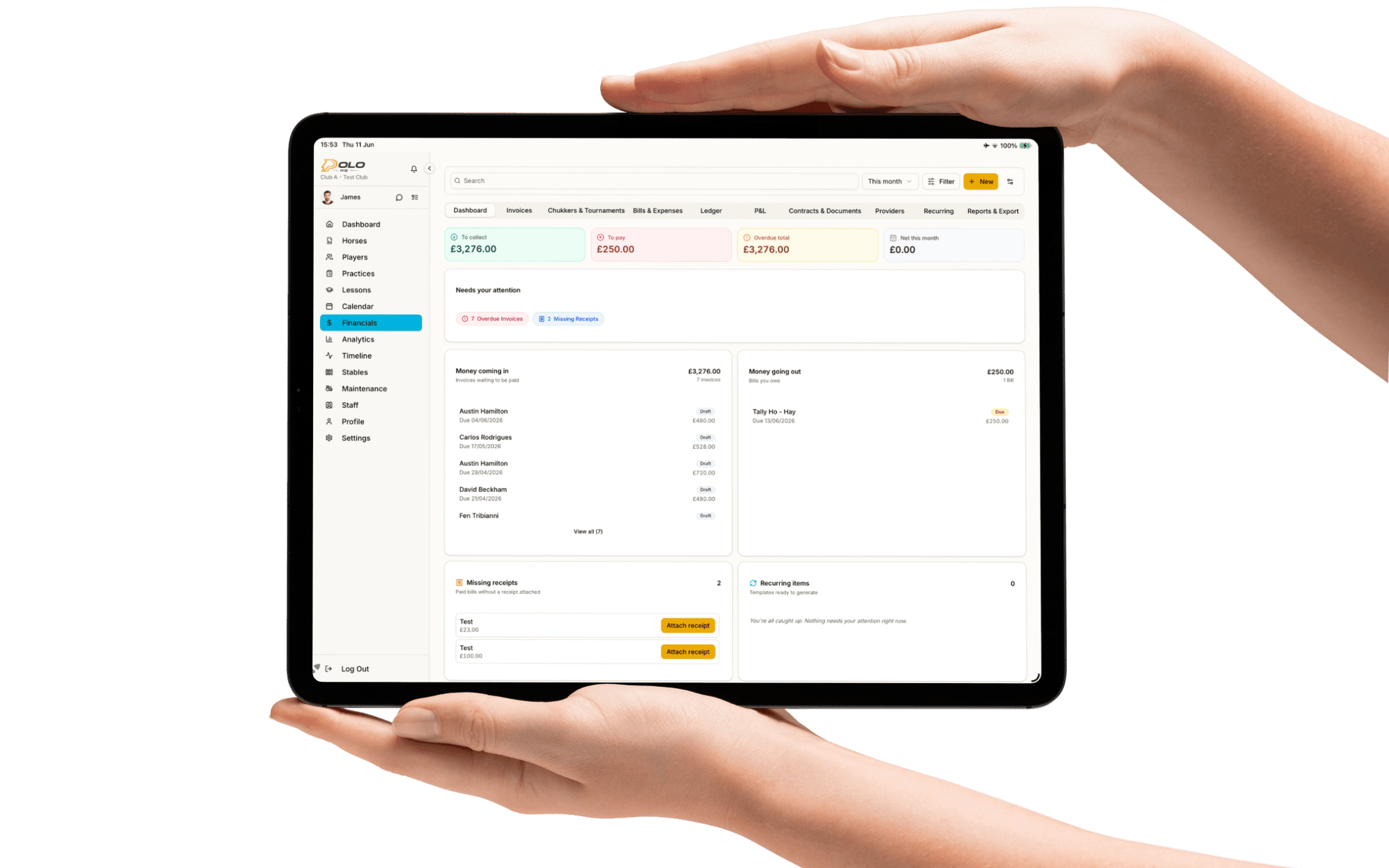 Financial dashboard